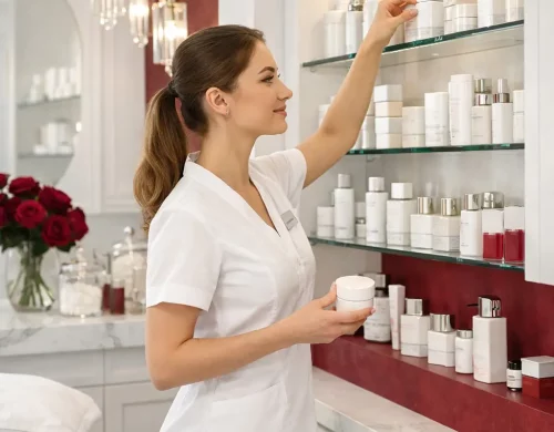 Organisation soignée dans une clinique de beauté