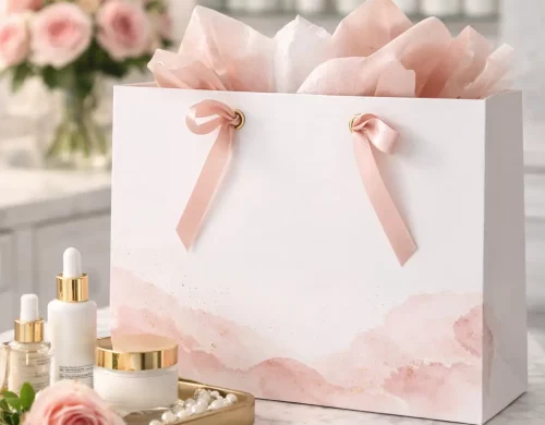 Sac shopping élégant et soins de luxe